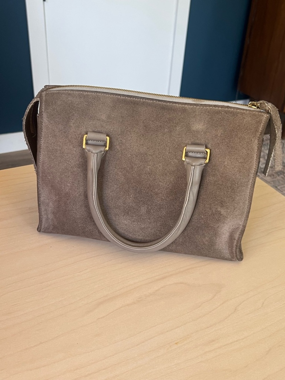 Clare V Petite Sandrine Suede Handbag
